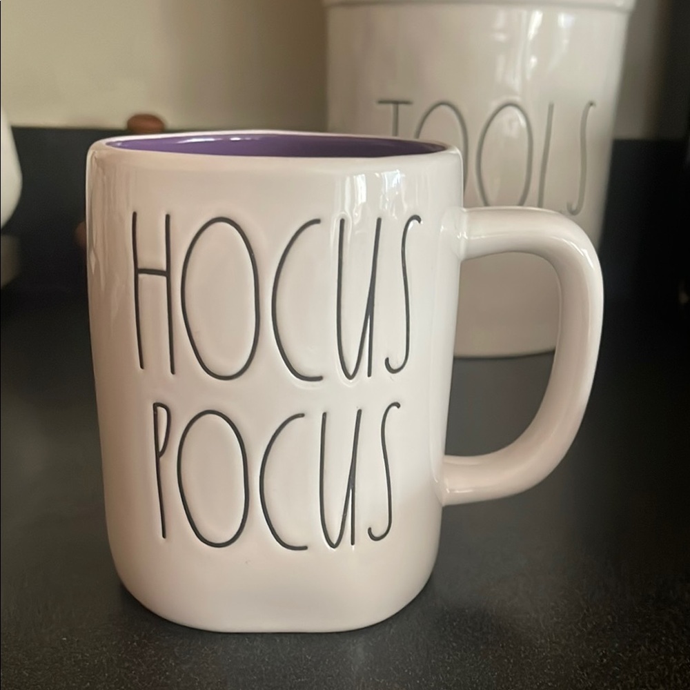 Rae Dunn Hocus Pocus White and Purple Mug